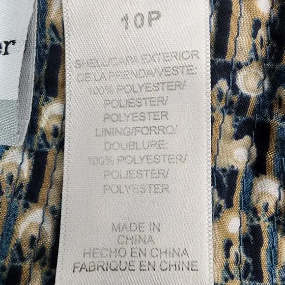 Alfred Dunner Womens Reversible Floral Quilted Jacket Open Front 10P Lightweight - Picture 9 of 9